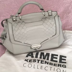 AIMEE KESTENBERG Storm Grey Leather Satchel